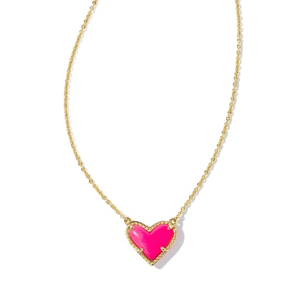 Kendra Scott Pink Heart Necklace
